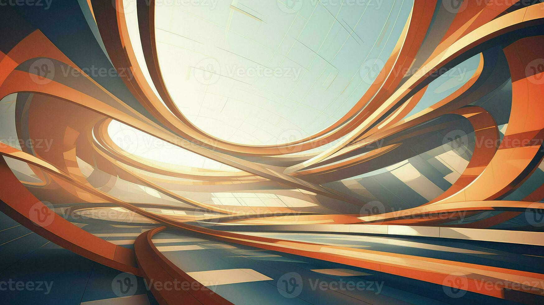 abstract geometric architectural lines ai generated photo