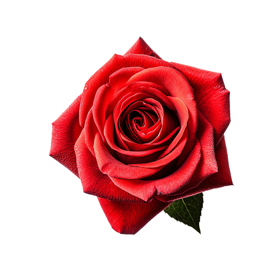rojo rosa, rojo Rosa flor, rojo Rosa flor con transparente fondo, ai generado png