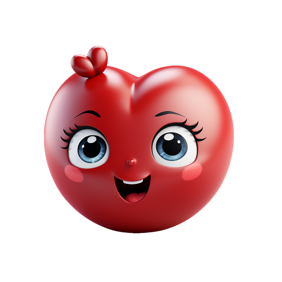 Liebe Emoji, Liebe Emoji png, Liebe Emoji Symbol, 3d Liebe Emoji, transparent Hintergrund, ai generativ png