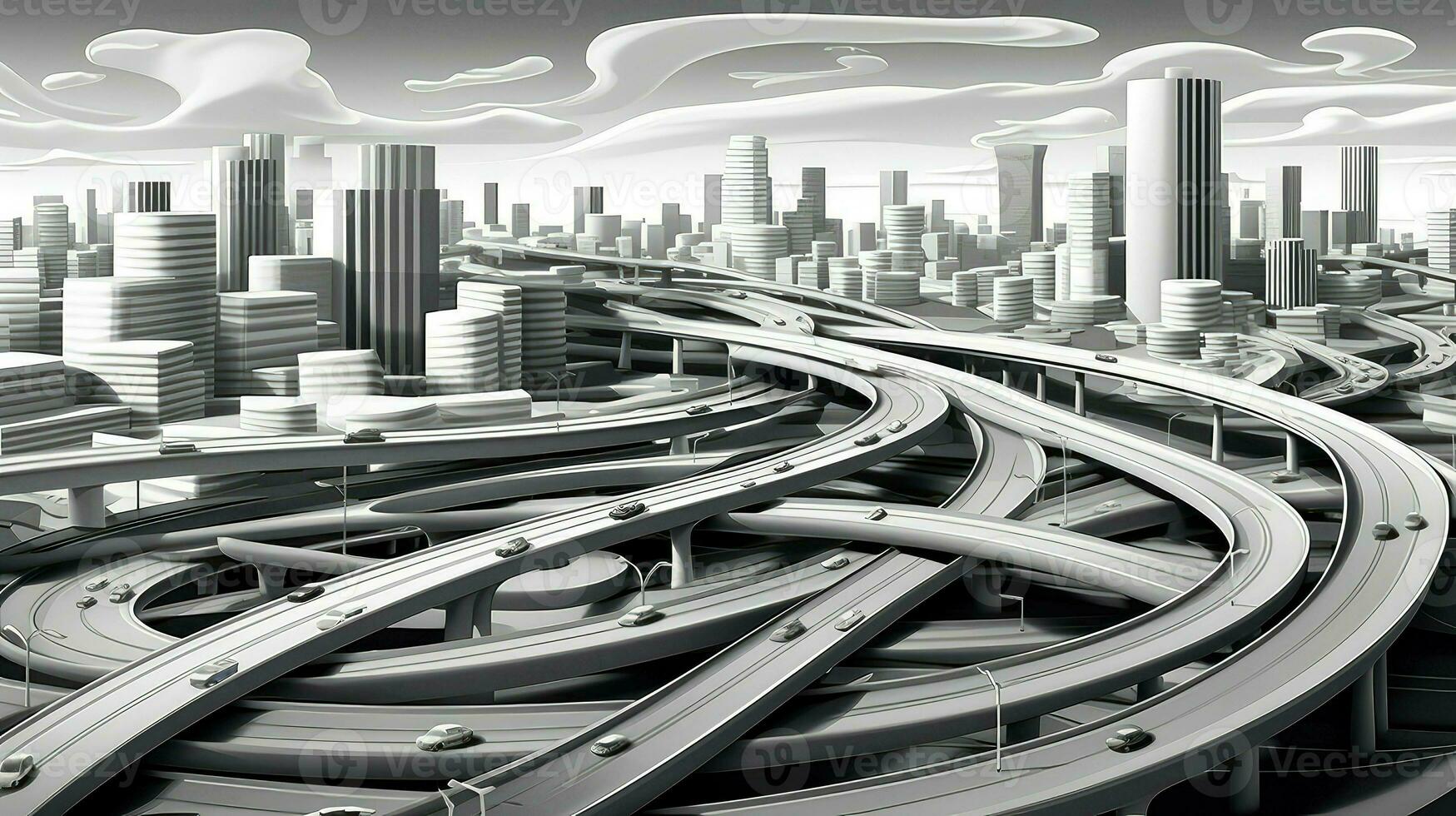 overpass highway overpasses elevated ai generated photo