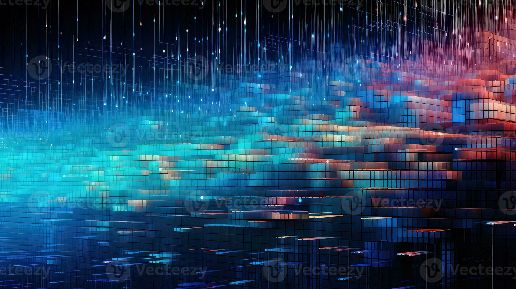 digital algorithmic grid abstract ai generated photo