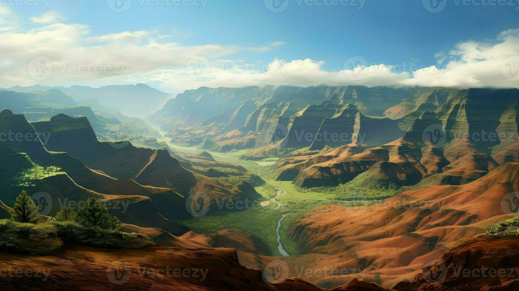 landscape waimea canyon often ai generated photo
