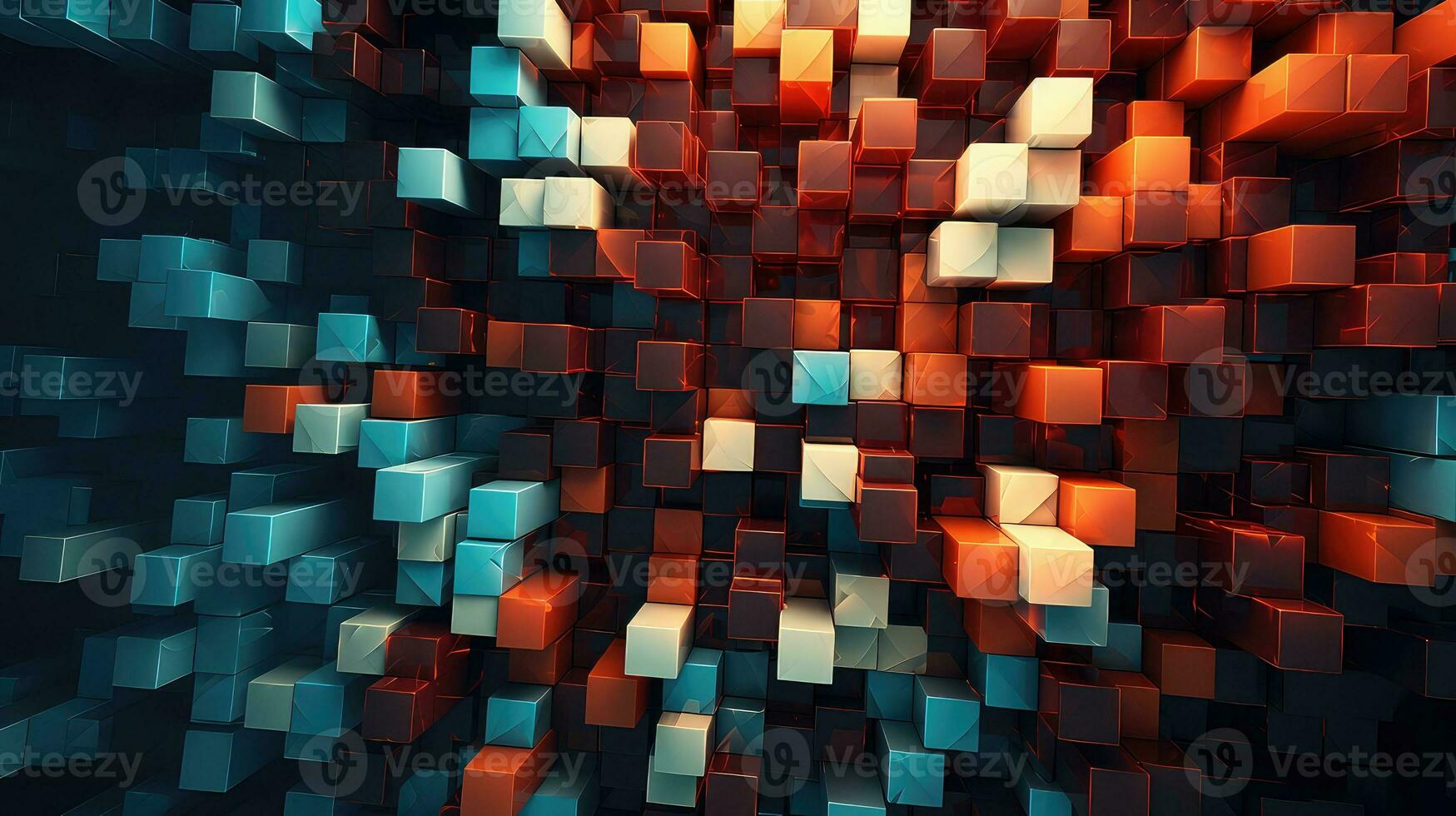 geometric cubic mosaic mosaic ai generated photo