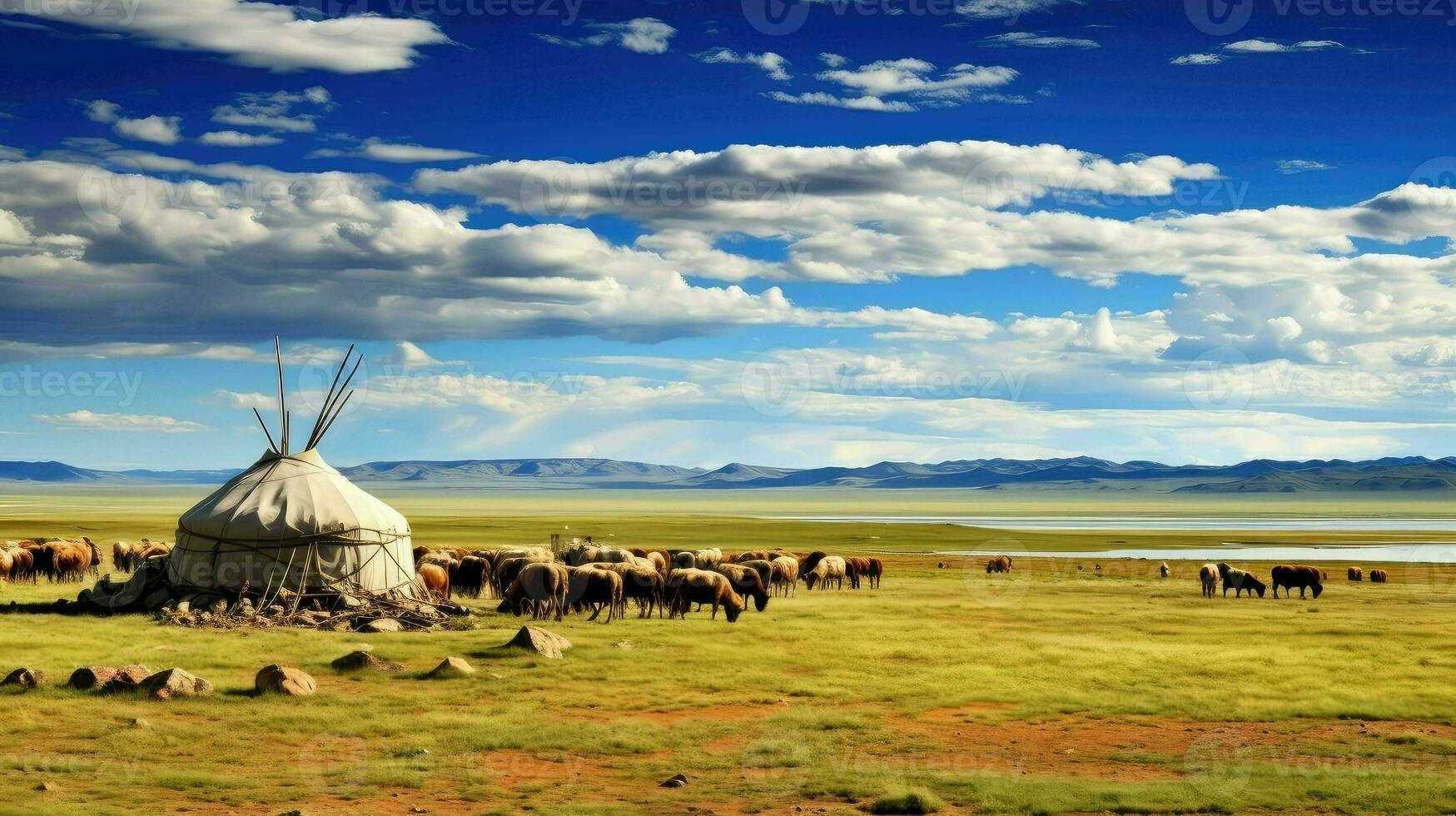 mongolia mongolian steppe iconic ai generated photo