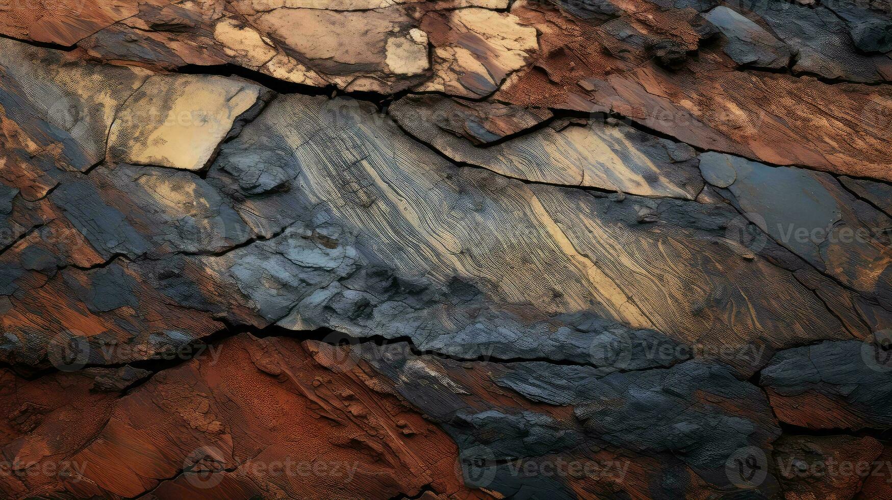 rock volcánico Desierto barniz ai generado foto