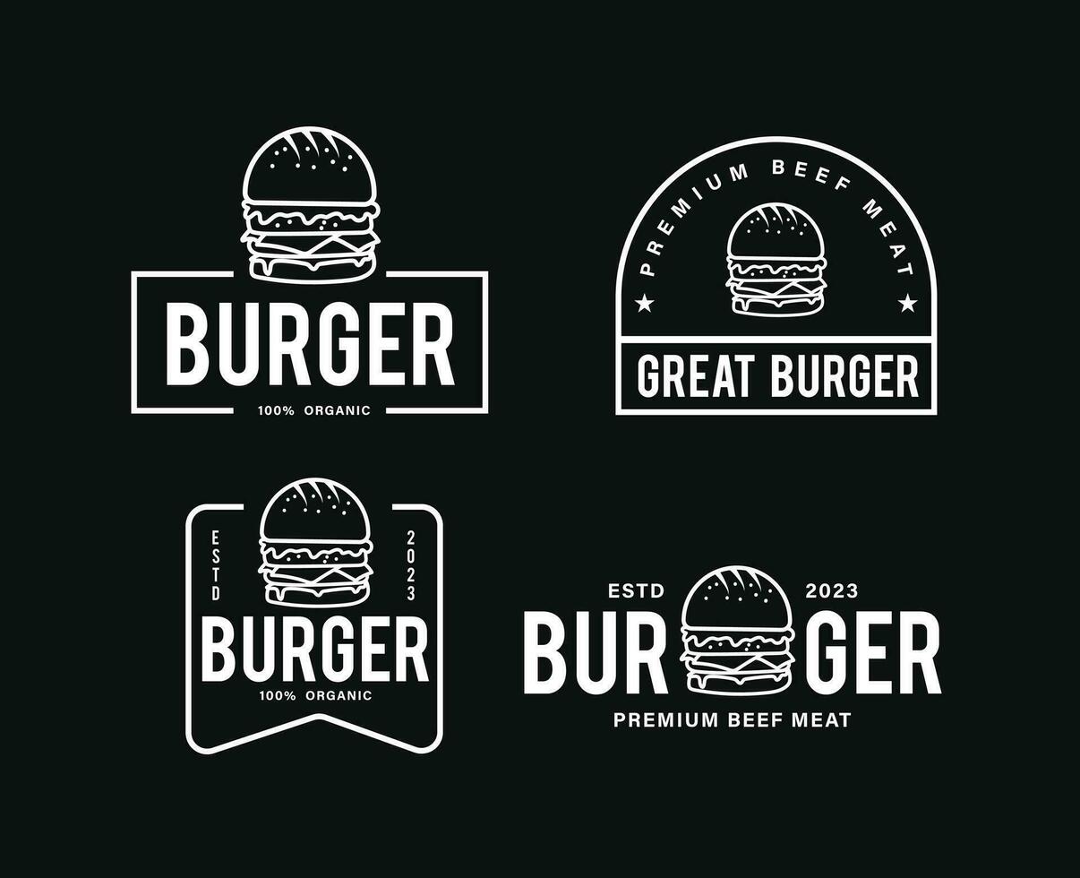 burger logo template vector