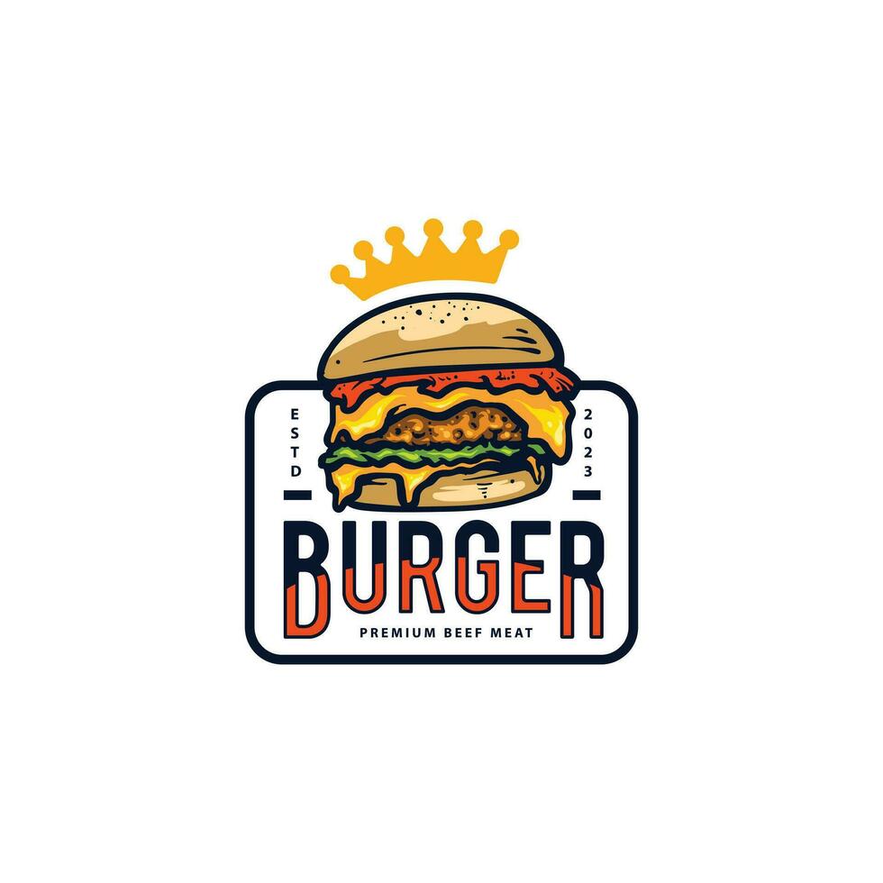 plantilla de logotipo de hamburguesa vector