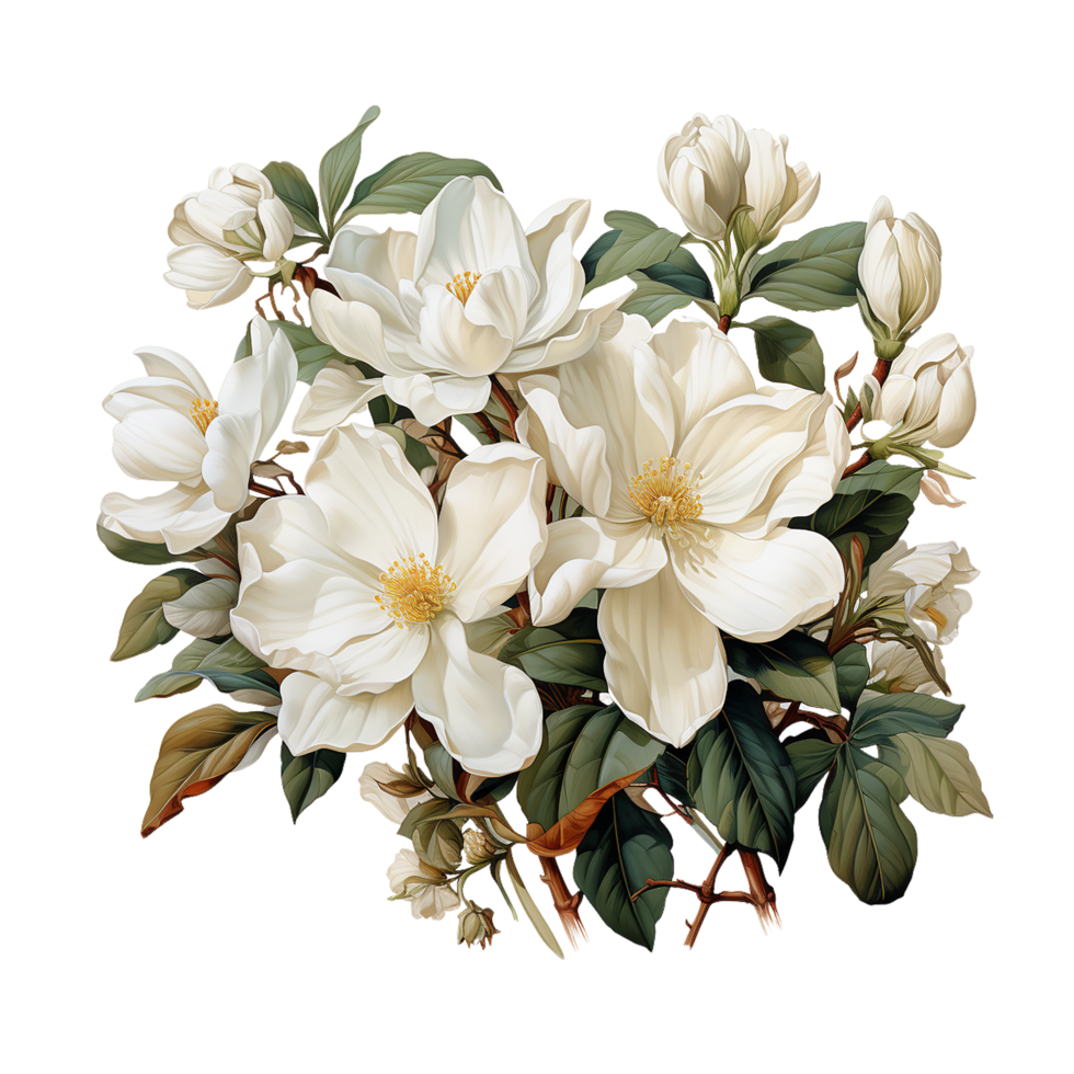 Jasmine Flower, Jasmine Flower Png, Jasmine Transparent Flower, AI Generative png