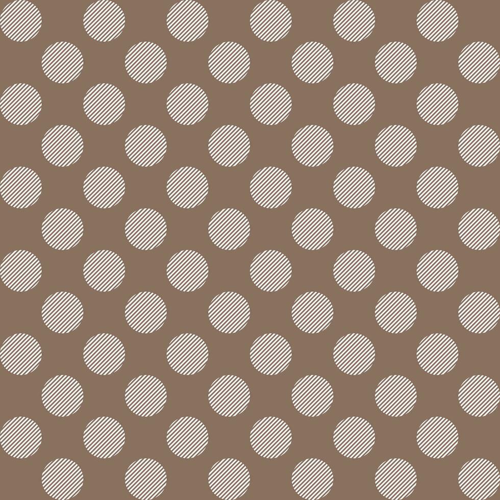 White dot pattern with oblique line on brown background. Polkadot. Dot background. Seamless pattern. for backdrop, decoration, Gift wrapping vector