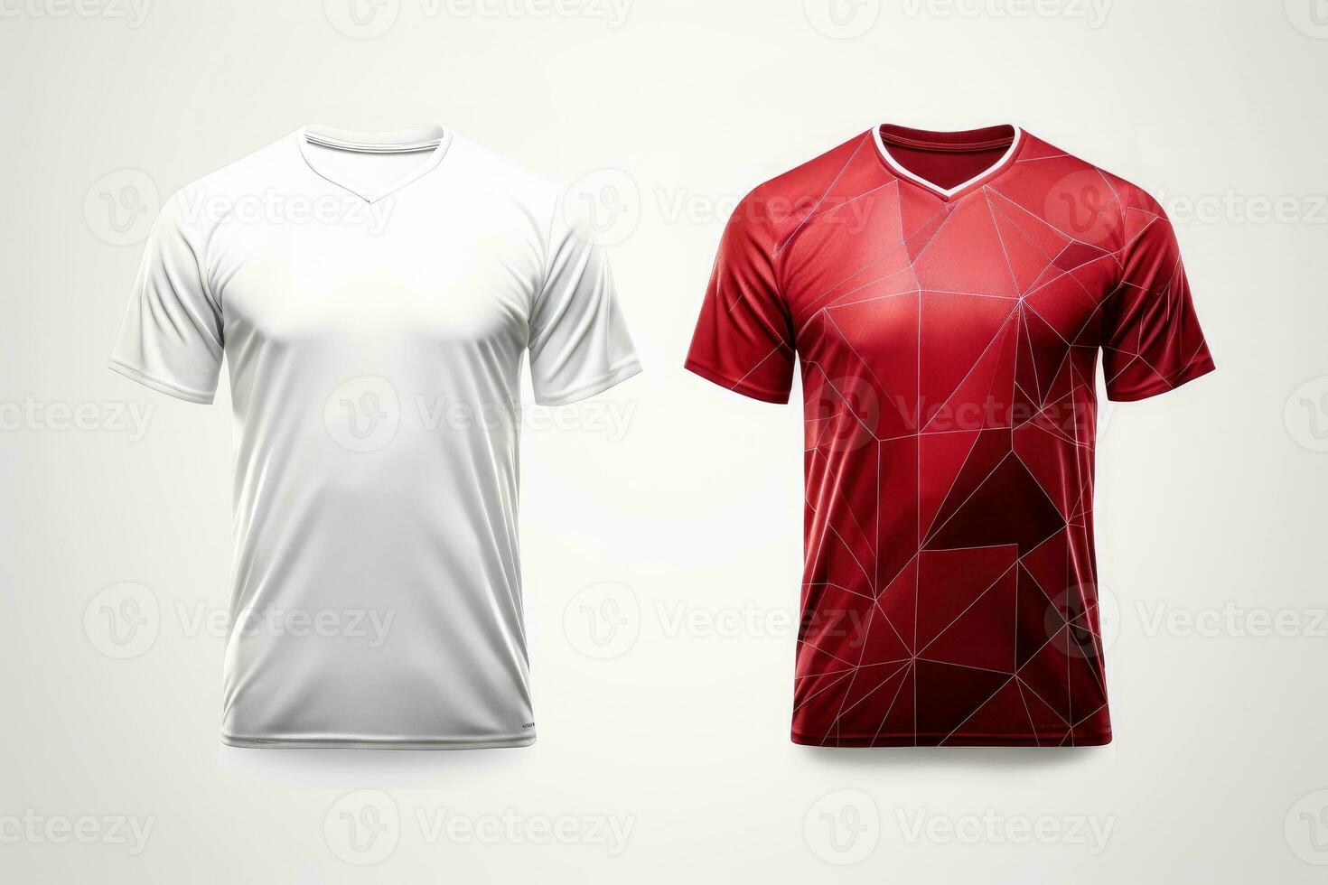 Mockup sports football team uniforms multicolors shirt, Generative AI illustration photo