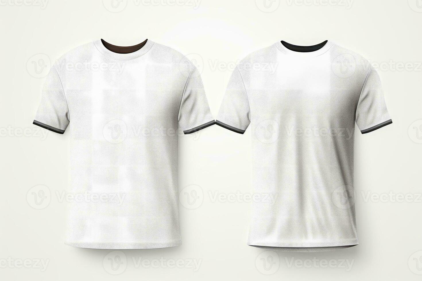 Mockup sports football team uniforms white shirt, Generative AI illustration photo