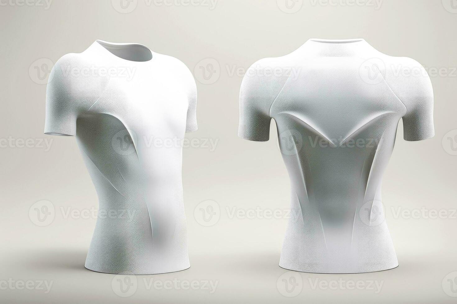 Mockup sports football team uniforms white shirt, Generative AI illustration photo