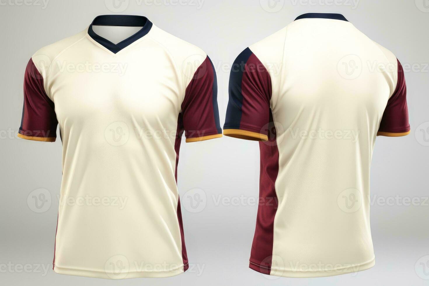 Mockup sports football team uniforms multicolors shirt, Generative AI illustration photo