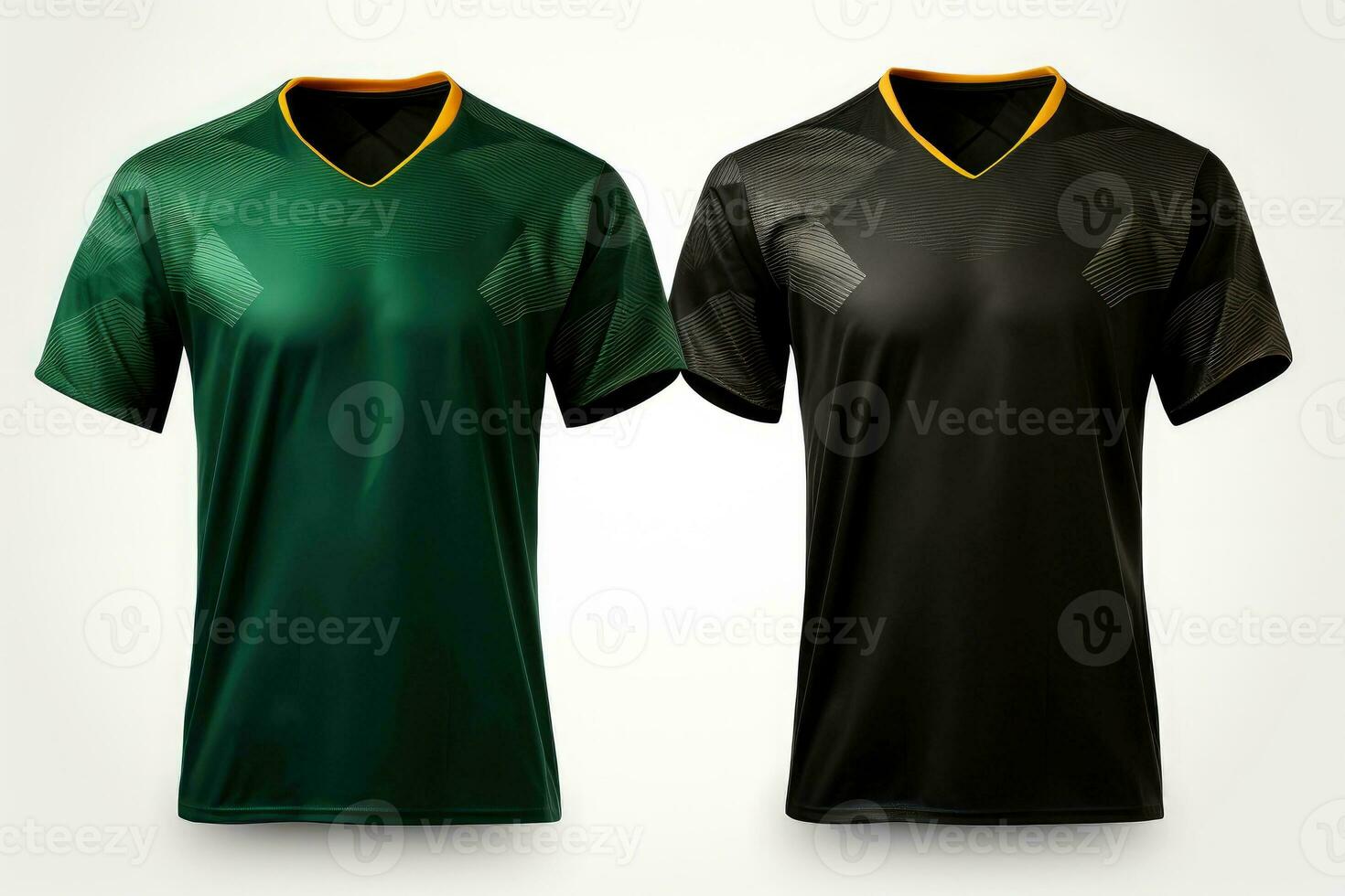 Mockup sports football team uniforms multicolors shirt, Generative AI illustration photo