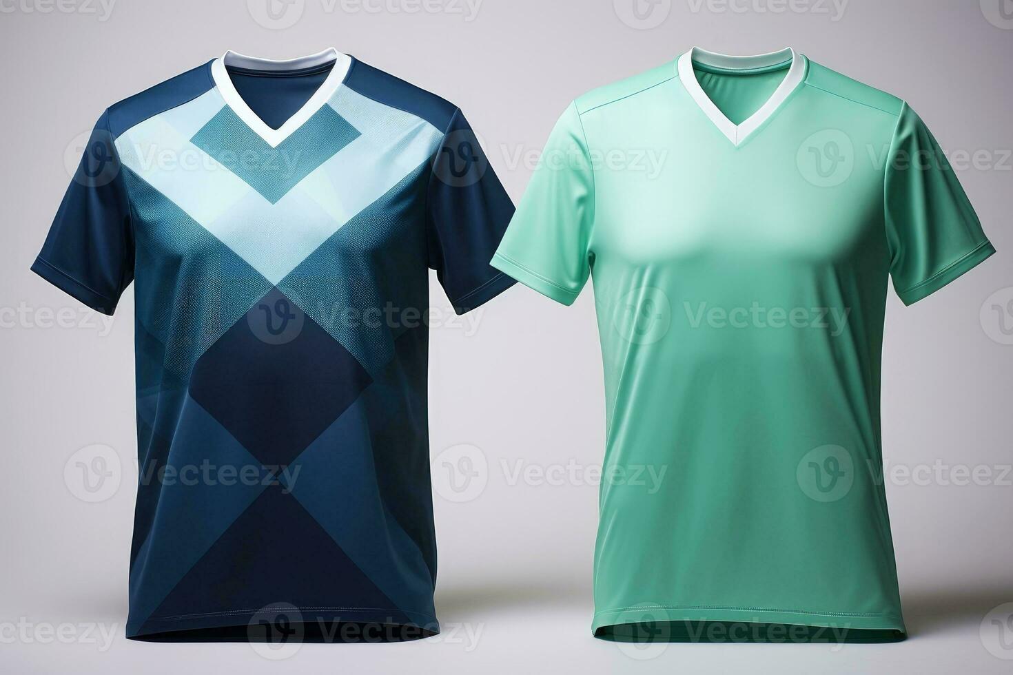 Mockup sports football team uniforms multicolors shirt, Generative AI illustration photo