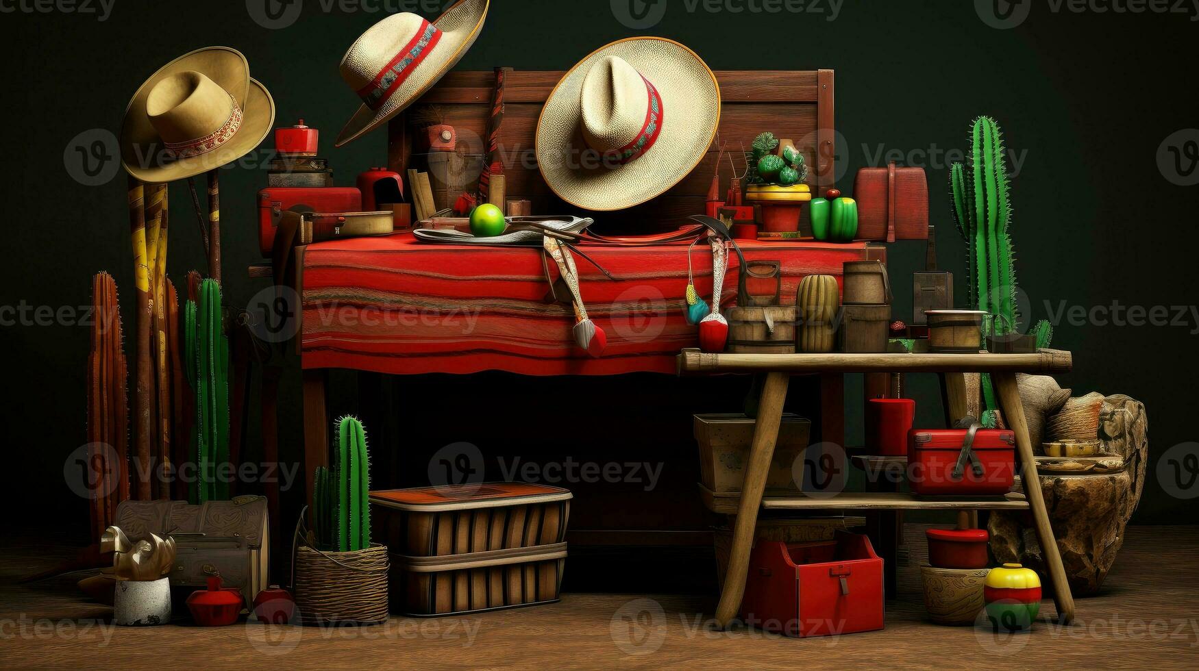 Mexican Revolution Artifacts, Authentic Historical Collection, Generative AI illustration photo