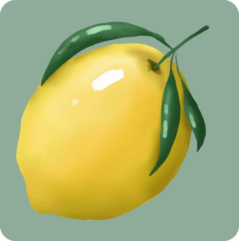 hand drawn fresh lemon design vector