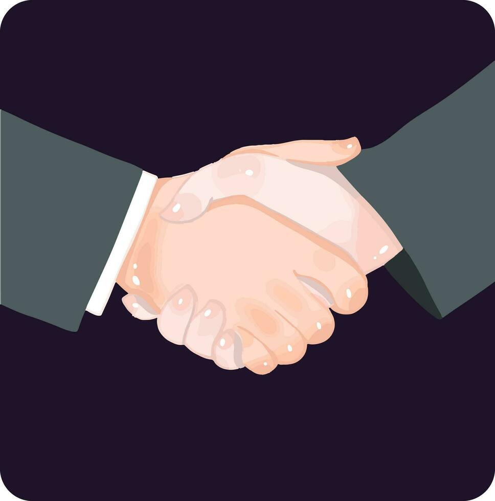 The hands of businessmen shaking hands vector