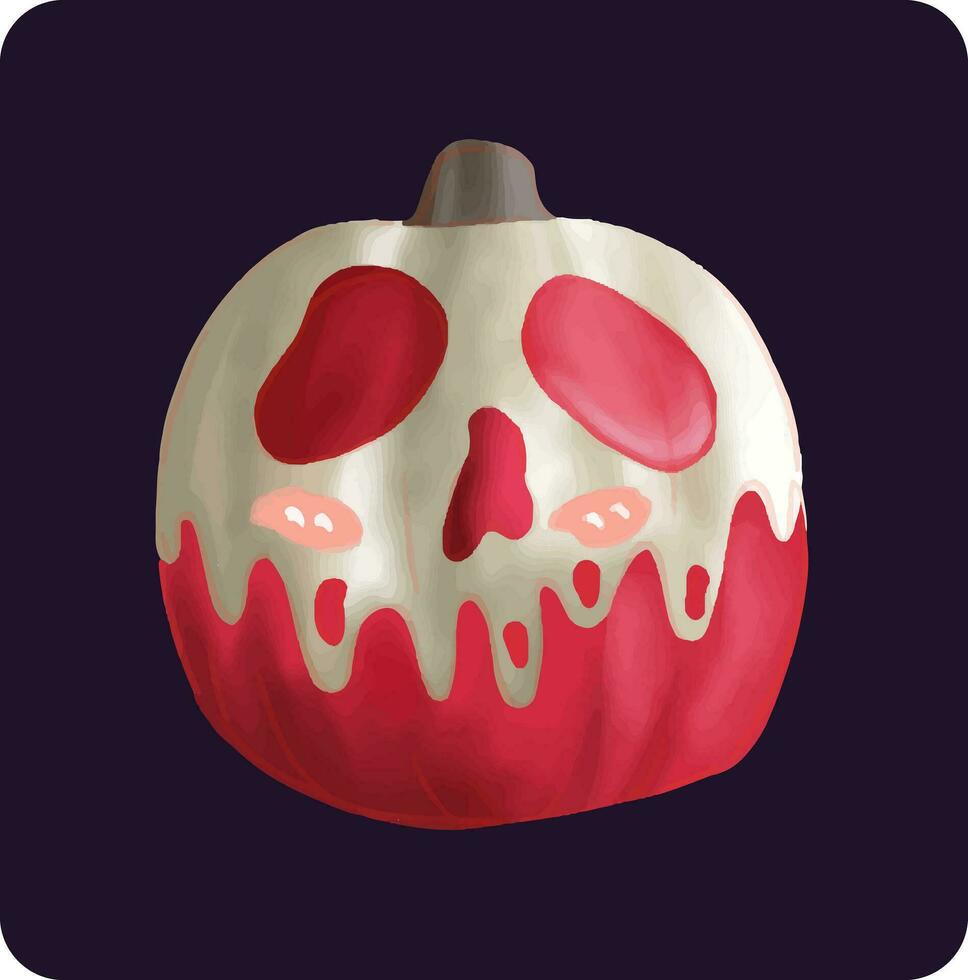 apple devil of halloween vector