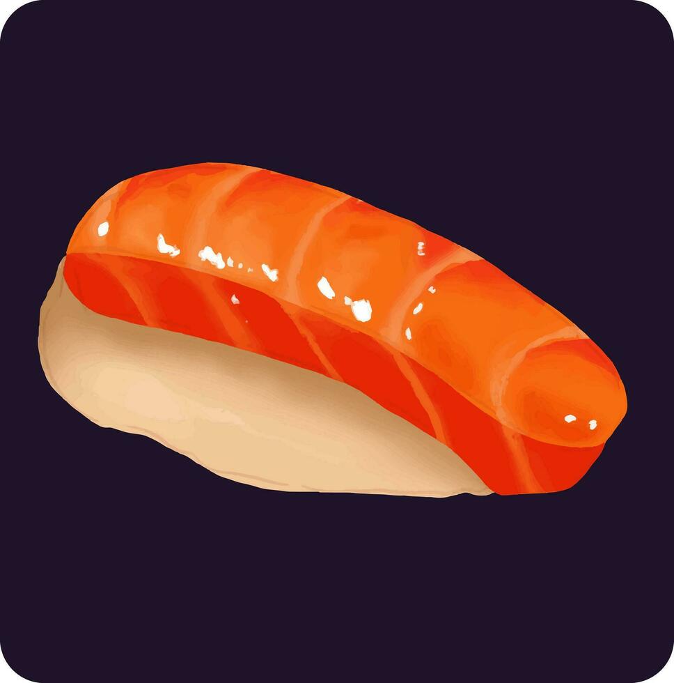 fresh Salmon Sushi vector