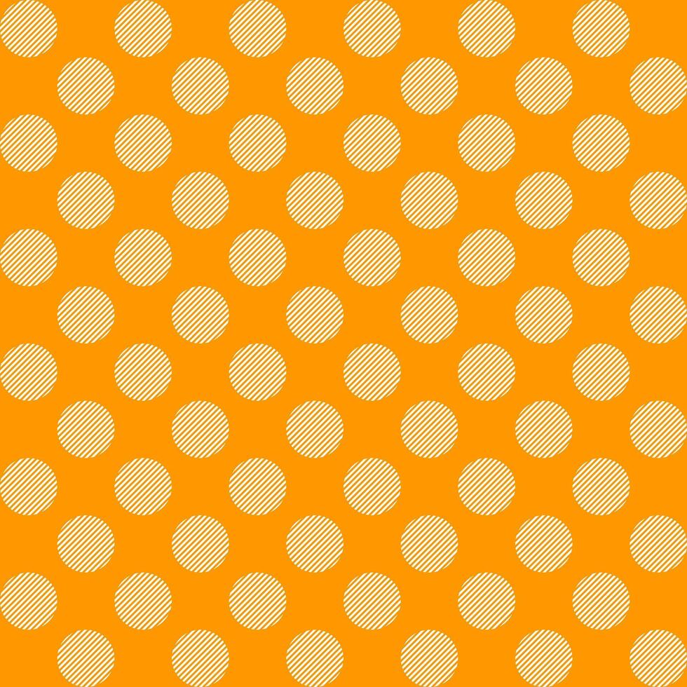 White dot pattern with oblique line on orange background. Polkadot. Dot background. Seamless pattern. for backdrop, decoration, Gift wrapping vector