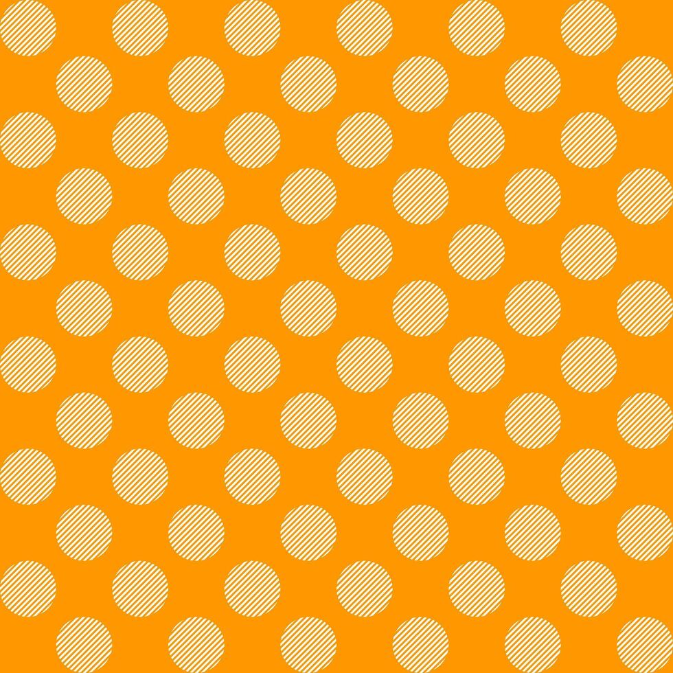 White dot pattern with oblique line on orange background. Polkadot. Dot background. Seamless pattern. for backdrop, decoration, Gift wrapping vector