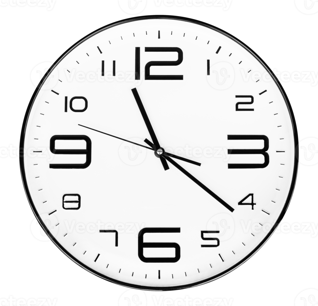 White circle wall clock png