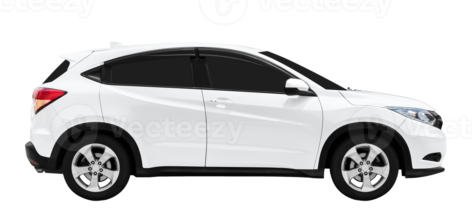 Side view white suv car png