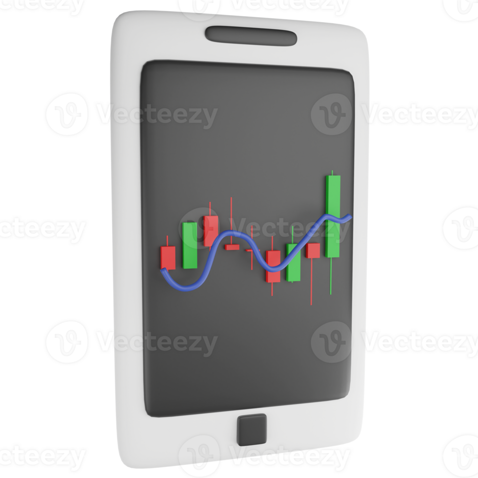 commercio candeliere su il Telefono clipart piatto design icona isolato su trasparente sfondo, 3d rendere investimento e commercio concetto png