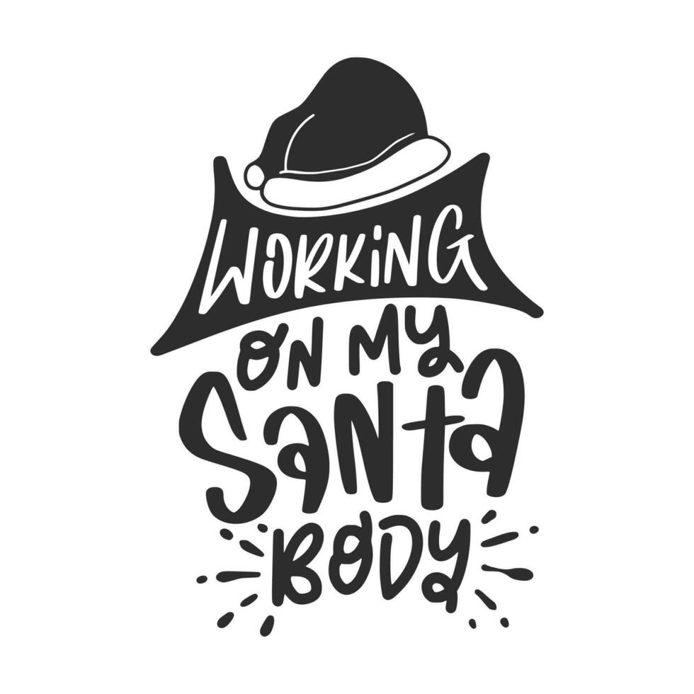 Funny Christmas Quotes Handdrawn typography poster. Handwritten