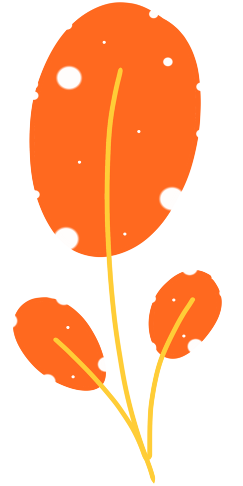 A Tree leaf orange color tone png
