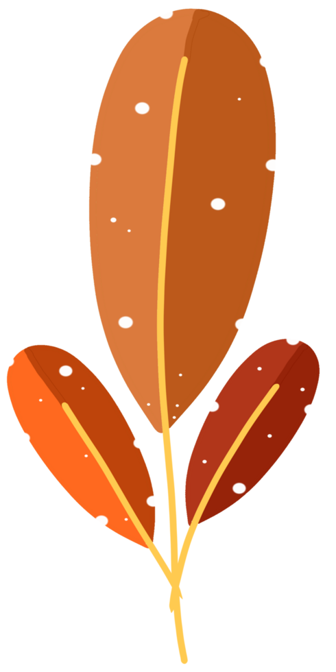 A Tree leaf orange color tone png