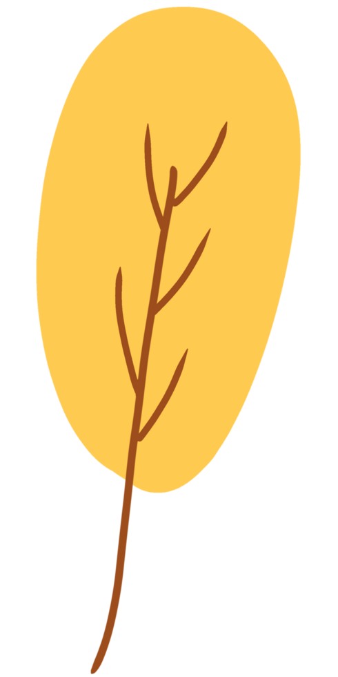 A Tree leaf orange color tone png
