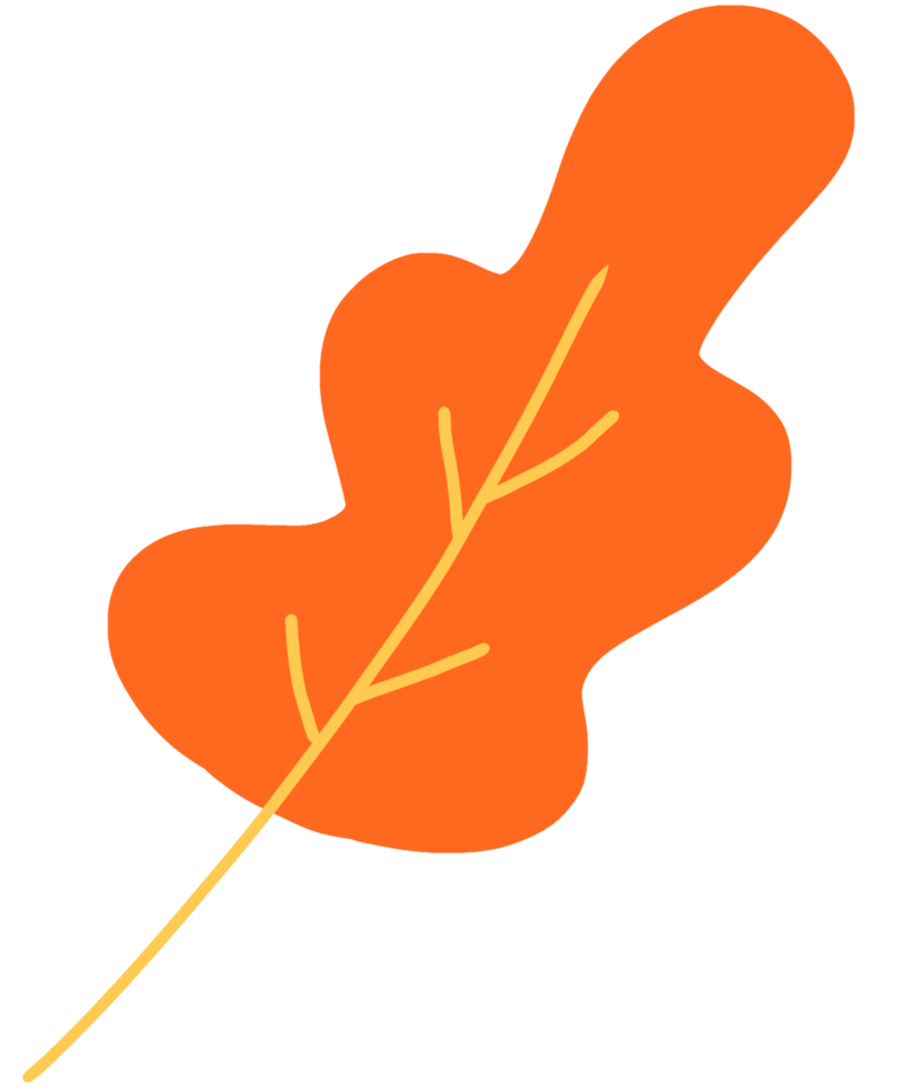 A Tree leaf orange color tone png