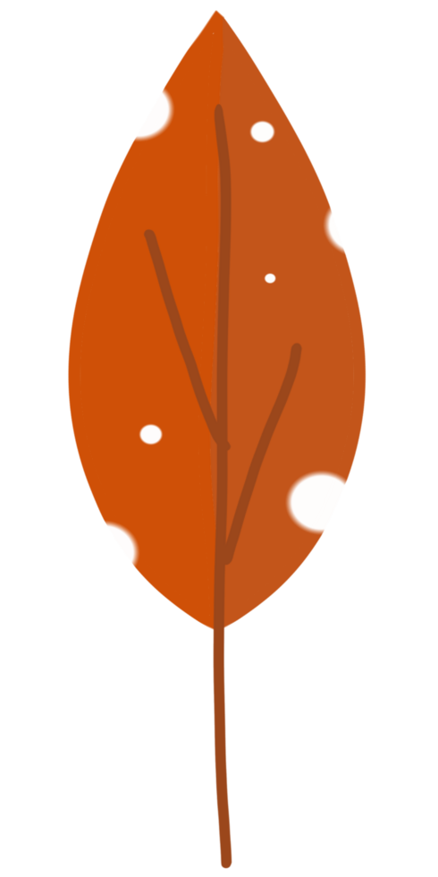 A Tree leaf orange color tone png