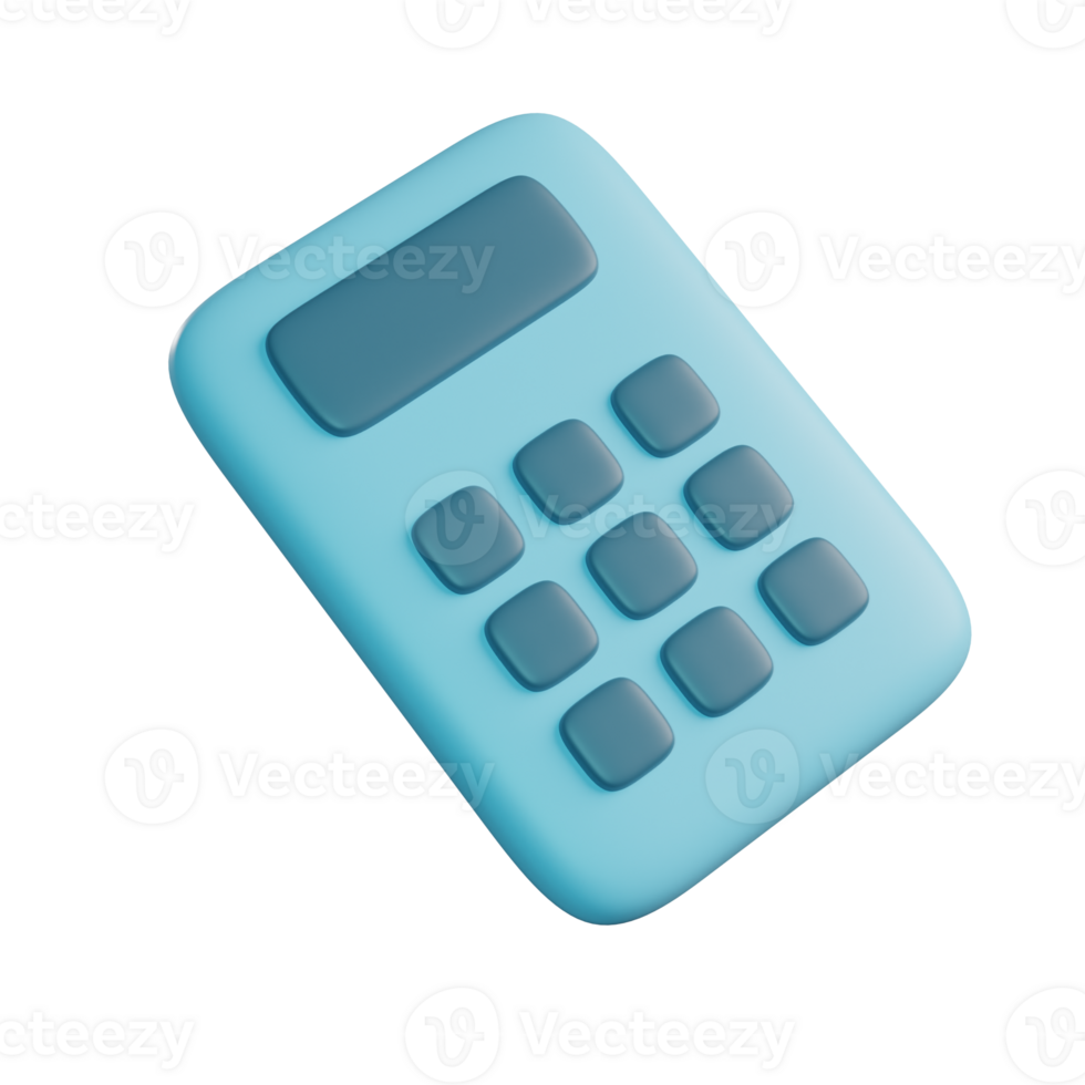 3D Illustration of Calculator png
