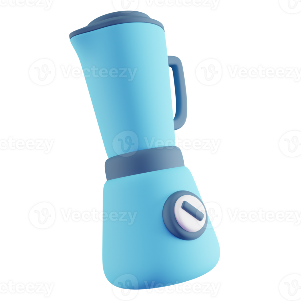 3D Illustration of Blue Blender png