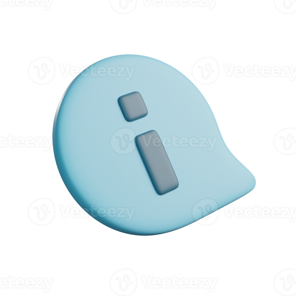 3D Illustration of Info png