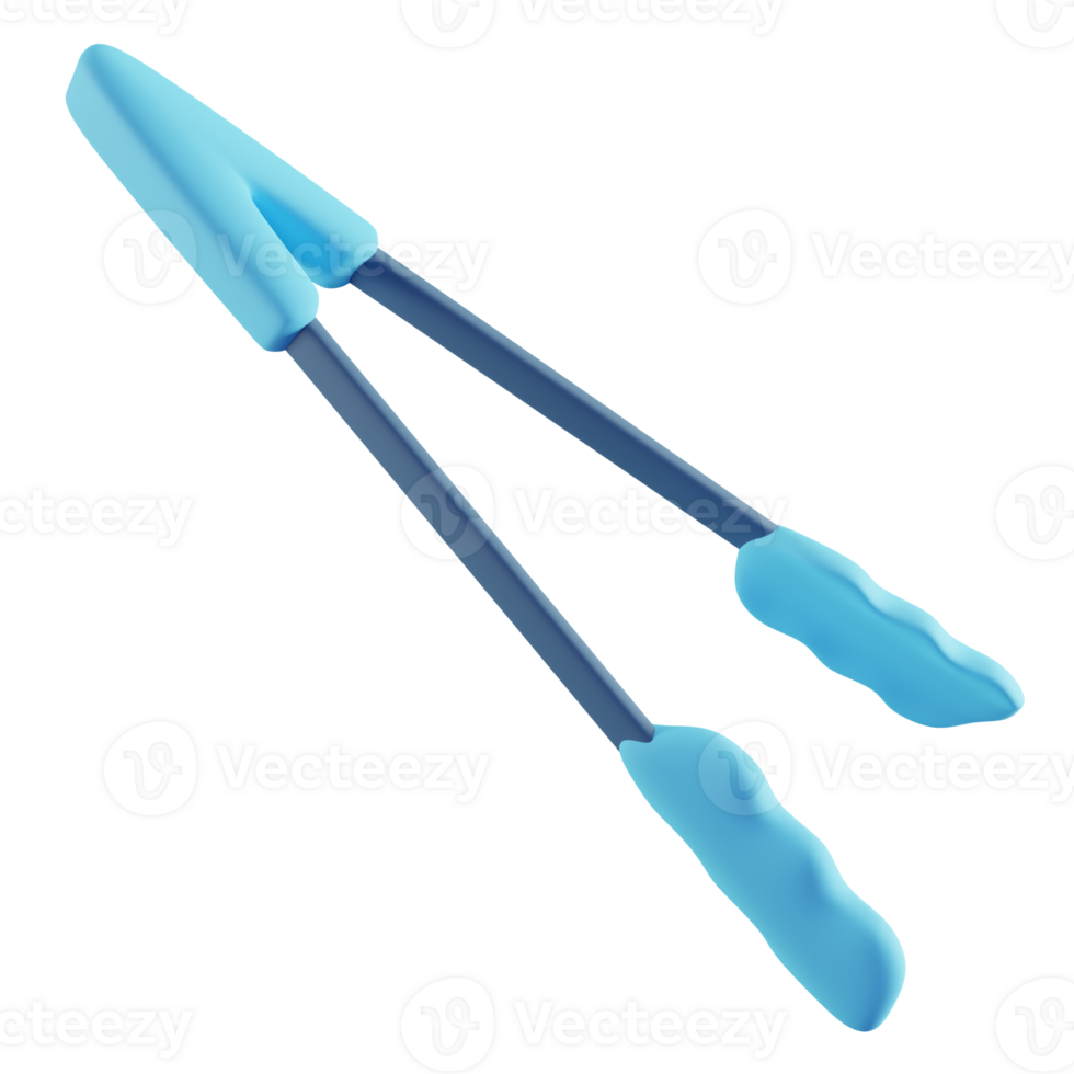 3D Illustration of Blue Tongs png