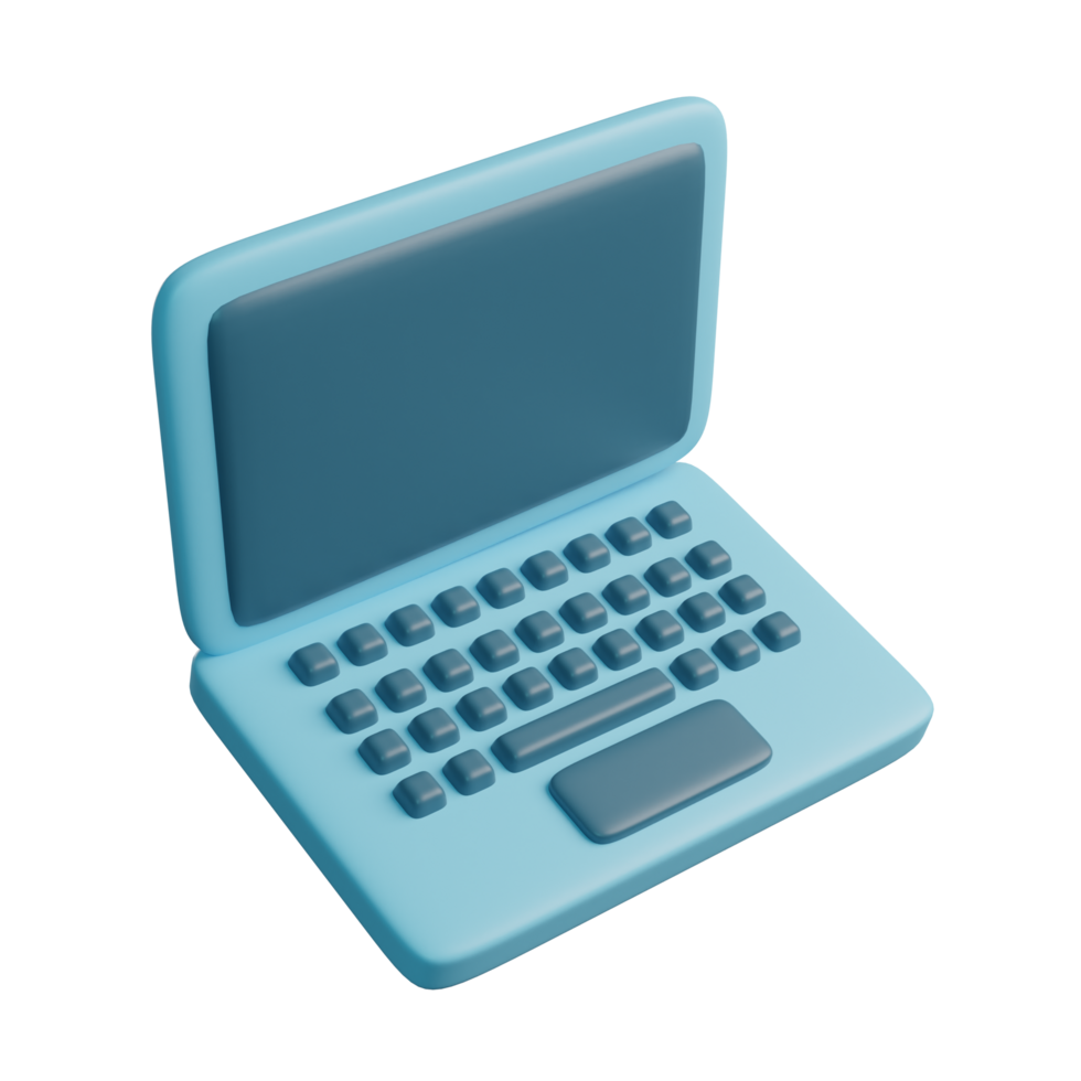 3D Illustration of Laptop png