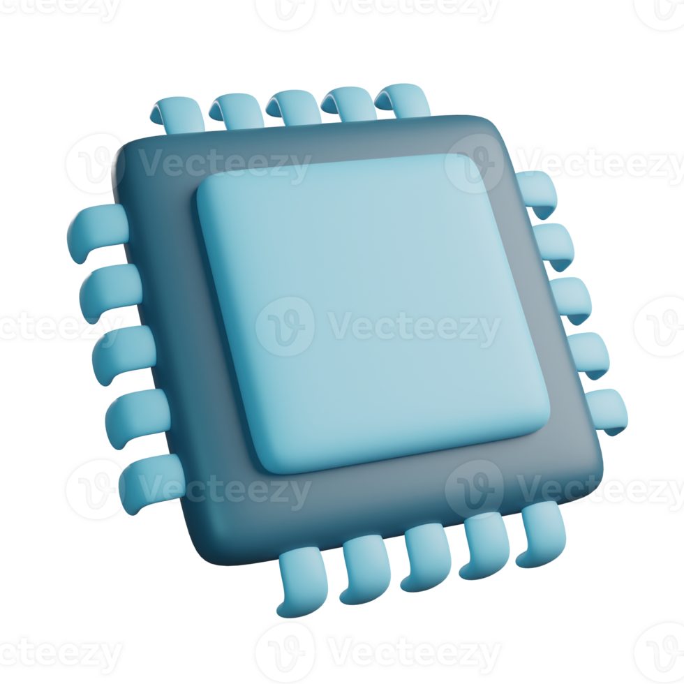 3D Illustration of Processor png