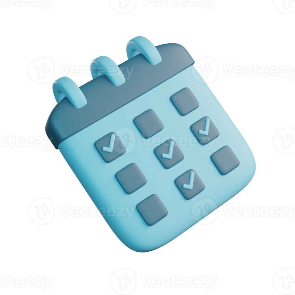 3D Illustration of Schedule png