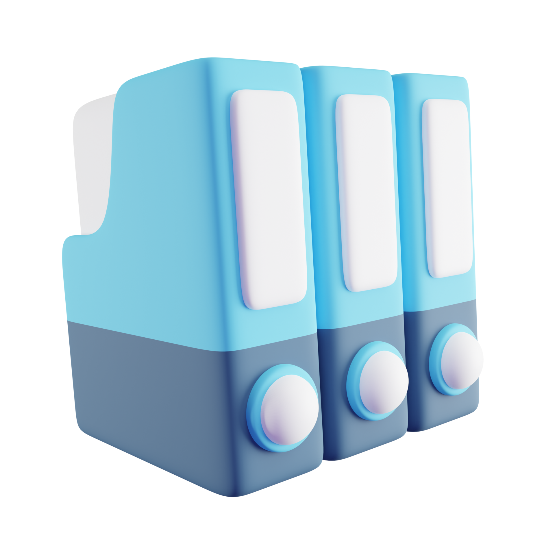 3D Illustration of Blue File Binder 29145665 PNG