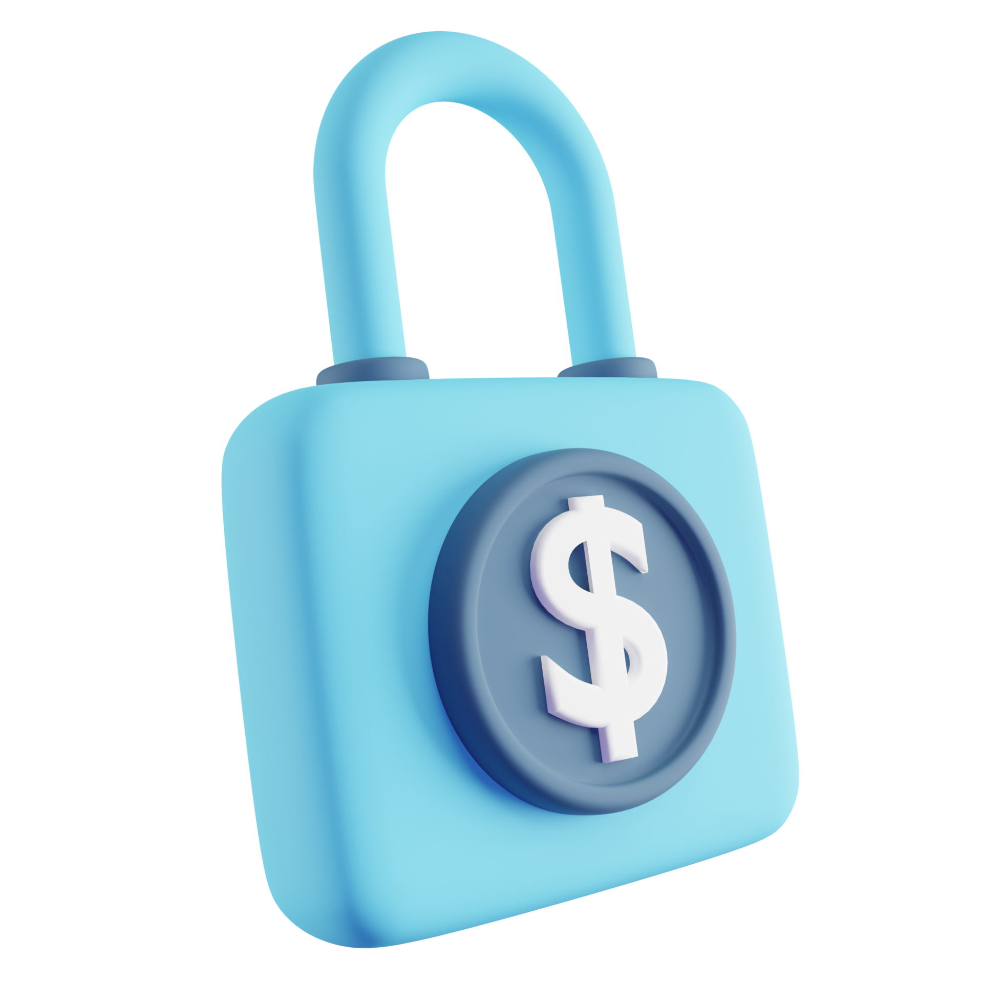 3D Illustration of Blue Finance Security 29145688 PNG