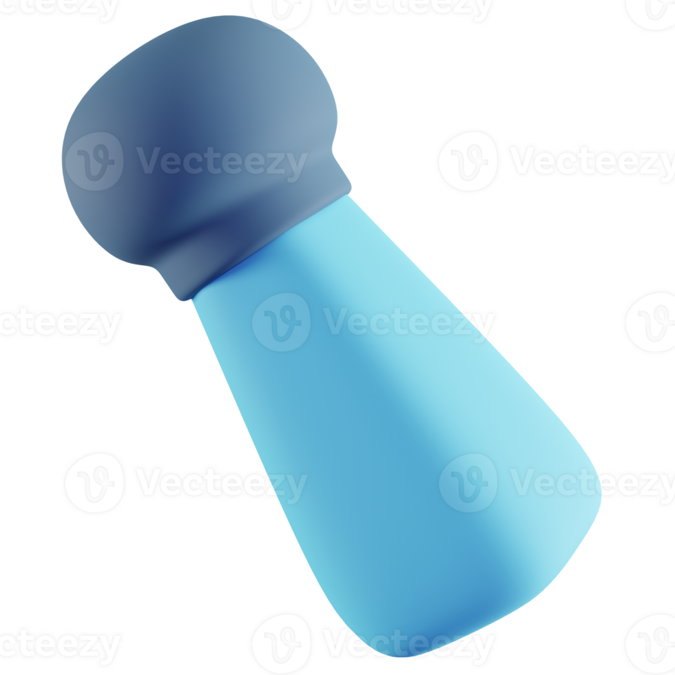 3D Illustration of Blue Salt Shaker png