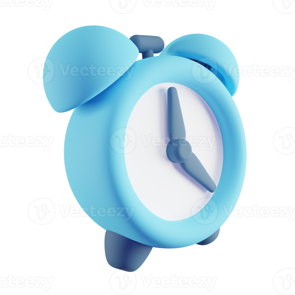 3D Illustration of Blue Alarm png