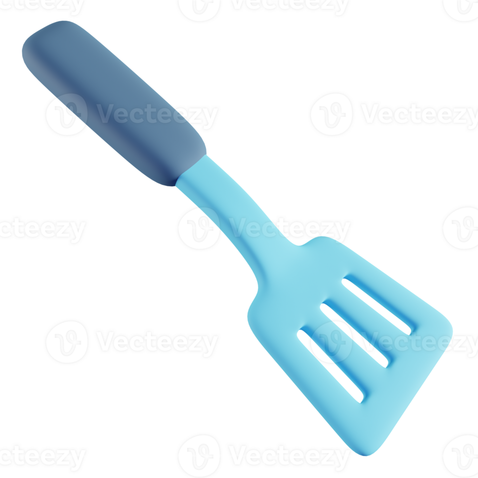 3D Illustration of Blue Spatula png