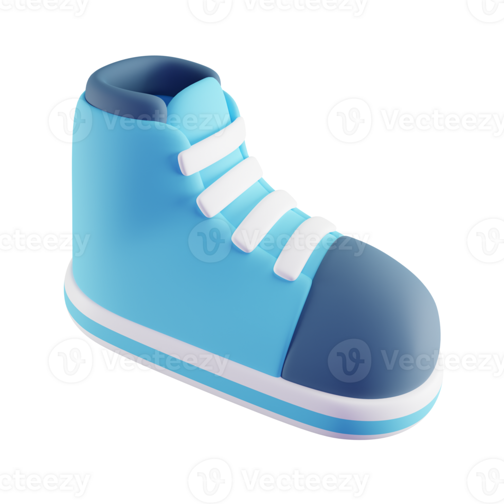 3D Illustration of Blue Shoes png