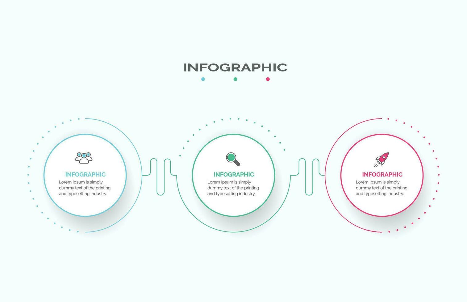 Infographic elements data visualization Abstract elements of graph, diagram with 3 steps, options, parts, or processes Can be used for business process, workflow, advertising, vector
