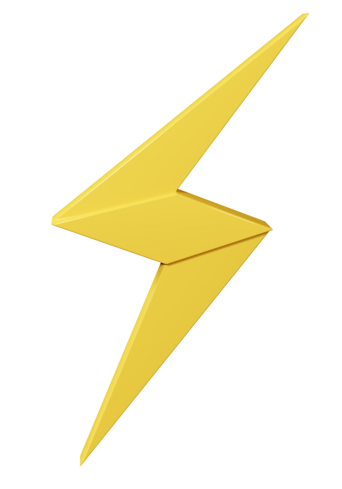 3d Lightning bolt png